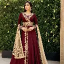 3 Pcs Women Stitched Silk Embroidered Maxi